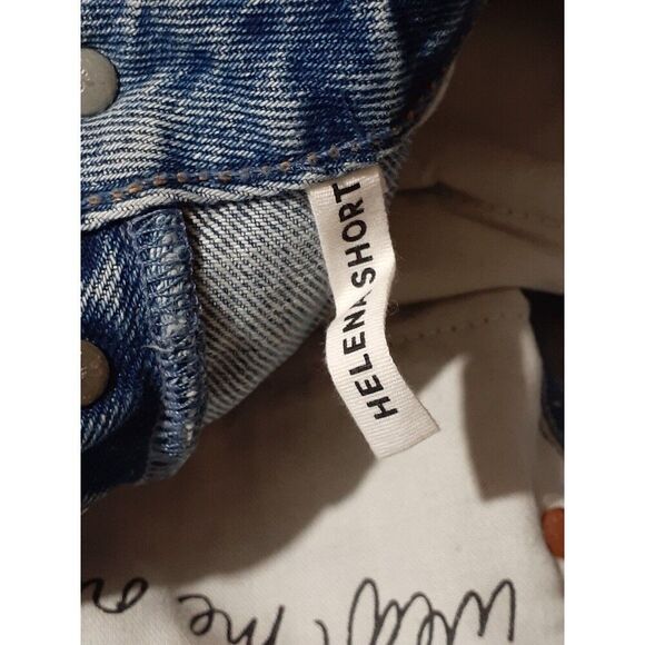 GRLFRND Helena High Rise Cut Off Shorts Button Fly Destroyed 5 Pocket Size 26 - Picture 12 of 13